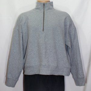 Vince. Pullover Sweatshirt 1/2 zipped  long sleeve grey man size XL /TG